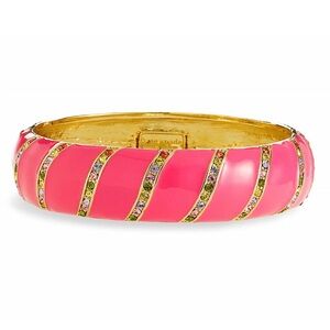Kate Spade Lollie Enamel Bracelet w/ Jewels Hot Pink and Gold